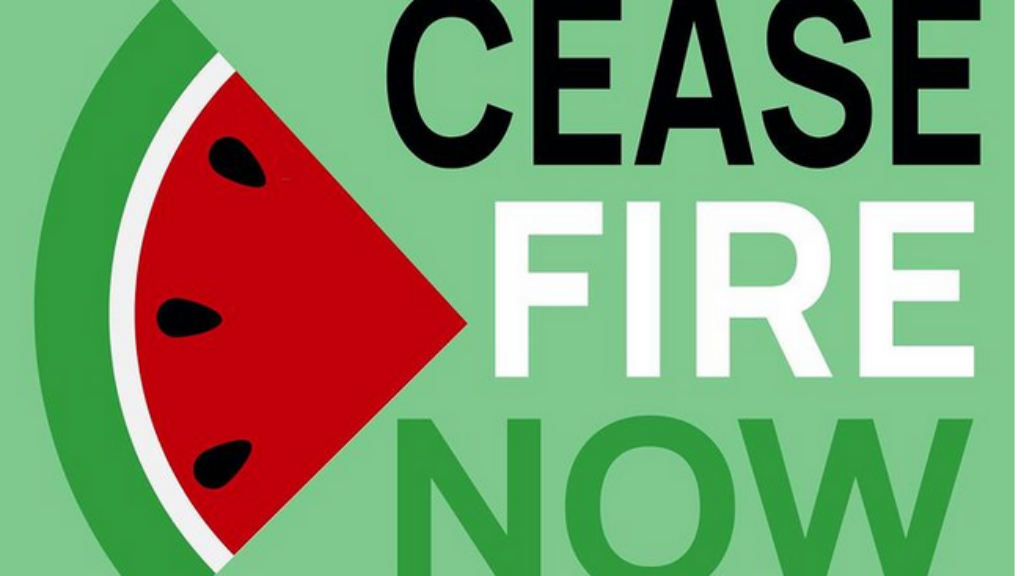 Cease fire now – GROEN (détail)