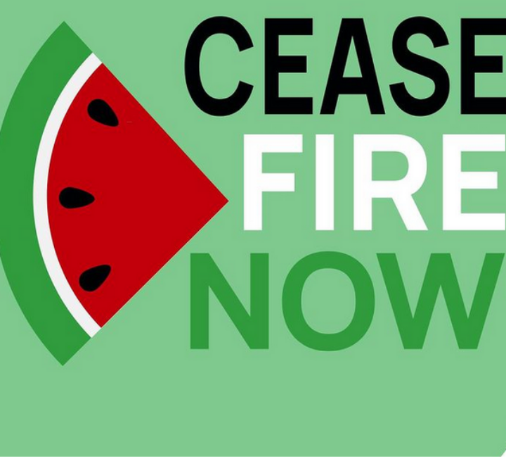 Cease fire now – GROEN (détail)
