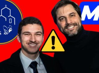 L’extrême droite entre au MR : N.P. issu du parti Chez Nous et Georges-Louis Bouchez, actuel président du MR. (montage Politique)