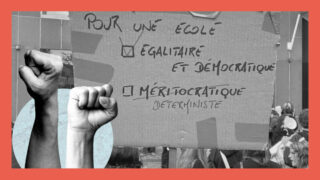 Photo ©École en lutte ; Illustration : © yaom – iStock